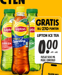  lipton ice tea 20 50 100 500 calories punten green strawberry original sparkling bruisend 00 flesje ml gekoeld 