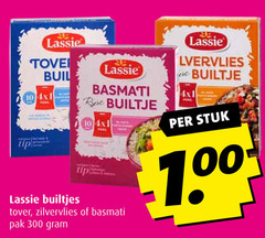  10 300 lassie tip buil builtjes basmati builtje pers tover zilvervlies pak pore stuk 