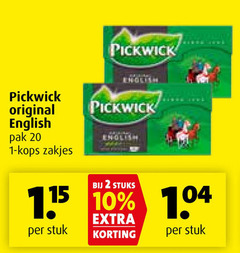  pickwick thee 1 2 10 20 original english pak zakjes stuks stuk 