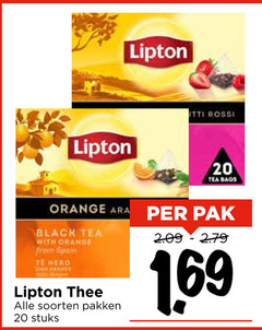  lipton thee 20 rossi orange black tea with from spain tee hero car soorten pakken stuks bags pak 