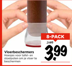  8 vloerbeschermers hoesjes tafel vloer beschermen pack 3.99 