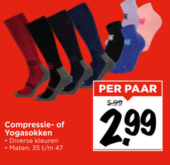  35 compressie yogasokken kleuren maten paar 5.99 