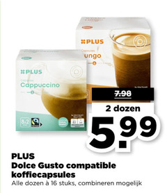  plus huismerk dolce gusto capsules 2 16 lungo cappuccino dozen 5.99 compatible koffiecapsules stuks combineren 