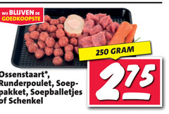  250 ossenstaart runderpoulet soep pakket soepballetjes schenkel 