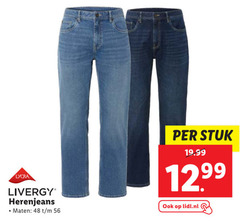  48 lycra livergy herenjeans maten stuk lidl.nl 