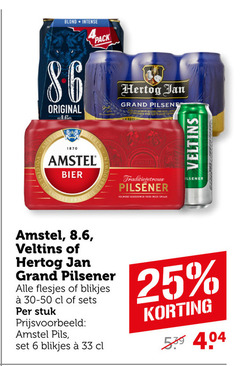  hertog jan amstel veltins blikjes bier 6 8 25 33 1870 blond intense original lc pack grand pilsener goudblond traditiegetrouw stuk pils 