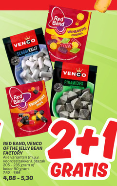  red band venco drop snoep 1 2 90 schoolkrijt winegums original piramides zacht dropfruit jelly bean factory voordeelzakken stazak koker 7 4 30 