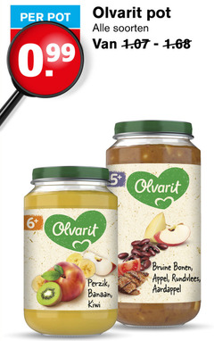  olvarit babyvoeding 5 pot soorten 6 perzik banaan kiwi bruine bonen appel rundvlees aardappel 