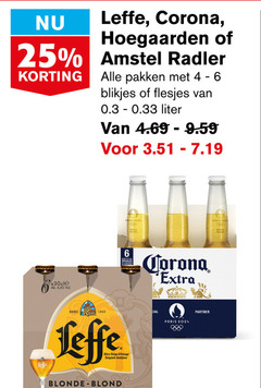  amstel leffe corona hoegaarden blikjes bier speciaalbieren 4 6 25 radler pakken liter paris partner bottles anno belge belgisch abdijbier blonde blond 