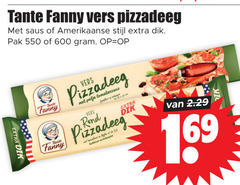  600 tante fanny vers pizzadeeg saus amerikaanse stijl dik pak potje tomatensaus rond 