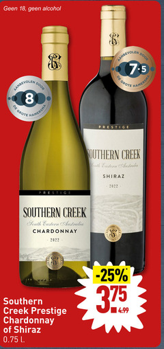  rode wijn witte 18 80 2022 alcohol prestige southern creek south eastern australia shiraz chardonnay l 