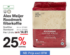  alex meijer koffie 25 eerlijke roodmerk filterkoffie snelfilter pak 1 5 kilo co. excellent quality rouge snelfiltermaling mcafee moulu medium gebrand eerlijk 