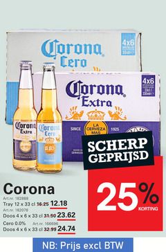  corona speciaalbieren 4 6 12 25 33 bouteilles flessen since 330ml tray doos 0.0 la cerveza scherp geprijsd 