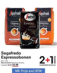  segafredo koffiebonen 1 2 3 zanetti selezione crema ricco cremoso espresso casa gusto forte intenso choice caffee gram whole beans espressobonen zak kilo zakken combineren 