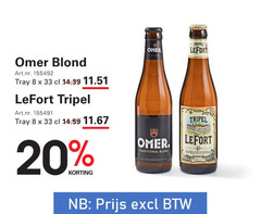  omer lefort speciaalbieren 8 20 33 blond tray tripel traditional 