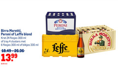  leffe peroni birra moretti krat bier speciaalbieren 4 6 24 300 330 italiana originale qualita nastro azzurro blond ml tray blikjes belge belgisch abdijbier blonde ricetta 