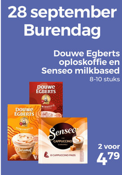  douwe egberts senseo koffiepads oploskoffie 2 8 28 milkbased verwenkoffie cappuccino caramel stuks latte pads 