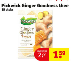  pickwick thee 15 150 ginger goodness stuks herbal honey infusion natural origin caffeine supports 