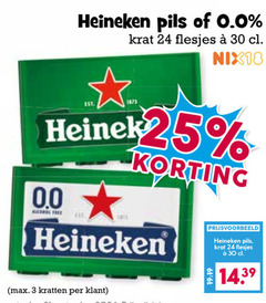  heineken 0.0 krat bier 3 24 30 pils nix18 00 alcohol free kratten 