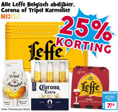  corona leffe karmeliet krat bier speciaalbieren blikjes 3 6 25 33 35 belgisch abdijbier tripel nix18 biere beige fris fraiche official paris partner ruby pak kratten 