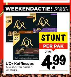  douwe egberts l or koffiecups 18 20 26 28 weekendactie cafe tomado capsules soorten pakken stuks pak 