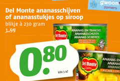  vers gwoon monte ananasschijven ananasstukjes siroop blikje ananas tranches zomers kilo jus 