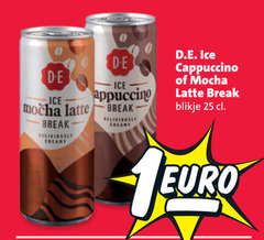  douwe egberts ijskoffie 25 lice mocha latte break cream ice creamy d.e. cappuccino blikje 