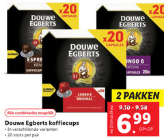  douwe egberts koffiecups 2 6 8 23 aluminium capsules lungo original nespresso koffiemachines combinaties stuks pak 20x pakken 