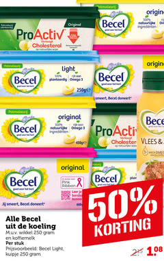  1 3 50 100 250 600 original becel hart plantaardig pro-activ verlaagt actieve planten cholesterol wetenschappelijk natuurlijke wijze bewezen light rijk omega doneert vlees 3x omega3 olijfolie olievrij smeert koeling wikkel koffiemelk stuk kuipje pink r leer borstel kenner 