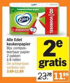  2 8 30 composteerbaar papier edet keukenpapier minder verbruik das rollen voordeel pakken varieeren 