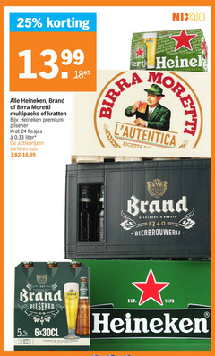  heineken 0.0 brand silver blikjes bier krat 5 18 24 25 500 13 99 moretti multipacks kratten premium pilsener liter varieeren zachte kou koude biertje arke pils ricetta thin wylre limburg bierbrouwerij 