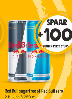  2 250 zero calories lekkers spaar 100 red bike punten stuks sugarfree taurine stimuleert tourine lichaam bull blikjes ml 