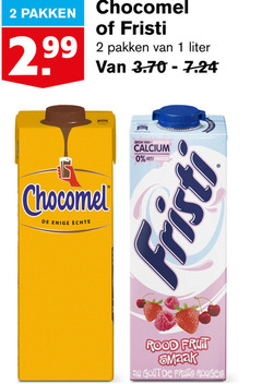  1 2 99 pakken chocomel fristi liter enige source calcium vet graisse rood fruit gout fruits rouges 