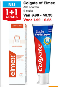  colgate elmex tandpasta 1 2 anti caries fluoride soorten stuks beschermen versterkt glazuur clinically proven new protection with calcium breath 