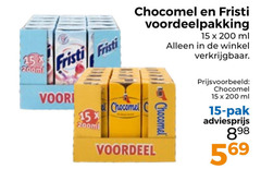  fristi chocomel drinkyoghurt chocolademelk 15 200 voordeel ml pak 