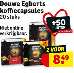  douwe egberts koffiecups 2 20 koffiecapsules stuks 50 online punten scan kaart 8 