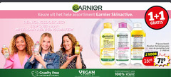  1 2 100 400 garnier assortiment skinactive reinigingsdoekjes stap reinigingswater water eau day band meta l gevoelige huid ml free international formule dierlijke oorsprong fles gemaakt gerecycled plastic etiket additieven dop 