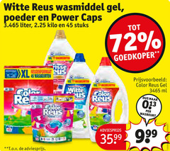  45 witte reus wasmiddel gel poeder power caps liter kilo stuks goedkoper xl formaat cola re color ml wasbeurt 35 99 