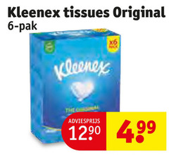  kleenex tissues 6 original pak 