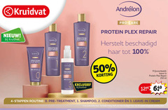  4 10 50 100 250 kruidvat protein repair pro care herstelt haar leave ml stappen routine treatment shampoo 2. conditioner 3. cream instrumentele integriteit opeenvolgende wasbeurten 