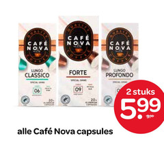  cafe nova koffiecups 2 20 mcafee lungo classico re 06 forte profondo capsules stuks 5.99 