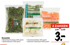  sperziebonen bloemkool worteltjes 2 15 200 350 400 600 spinazie sperzie bonen wasser snack zakken groente bloemkoolroosjes gewassen 