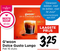  gwoon dolce gusto capsules 16 consumenten bond koffie bitter zuur consumentengids lungo pak stuks 