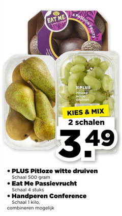  1 2 4 500 passion fruits pitloze witte druiven land oorsprong klasse mix schalen schaal passievrucht stuks handperen conference kilo combineren 