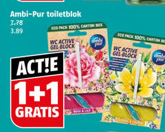  1 100 ambi pur toiletblok eco pack carton box wc active gel rose lily jasmin 