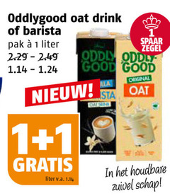  1 drink barista pak liter spaar zegel good original v.a. houdbare zuivel schap 