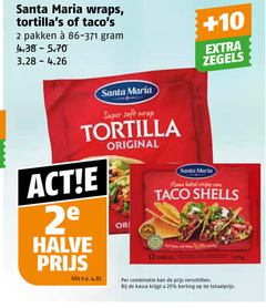  2 12 25 santa maria wraps pakken super soft wrap tortilla 2e halve kilo v.a. original 10 zegels cars taco shells combinatie kassa 