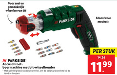  wisselen bit parkside rapidfire meubels accuschroef boormachine opbergtrommel bits hand stuk 