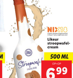  likeur 18 25 500 spirit stroopwafels creamy drink nix18 jaar alcohol legitimatie stroopwafelvlaai cream ml 