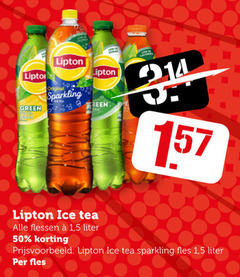  lipton ice tea 50 original sparkling green sugar flessen 1 5 liter fles 